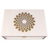 Luxueuze Heren Accessoires Set – Wit met Purperen Bloemen