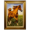 Handgeknoopte Perzische Beeldende Tapijt uit Tabriz met Paard Afbeelding