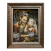 Handgeknoopte Perzische Beeldende Tapijt uit Tabriz met Moeder’s Zegel