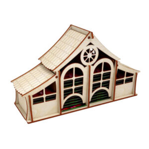 Kolbeh Verticale Houten Thee Opslag Doos – Compact en Perzisch-Inspiratie