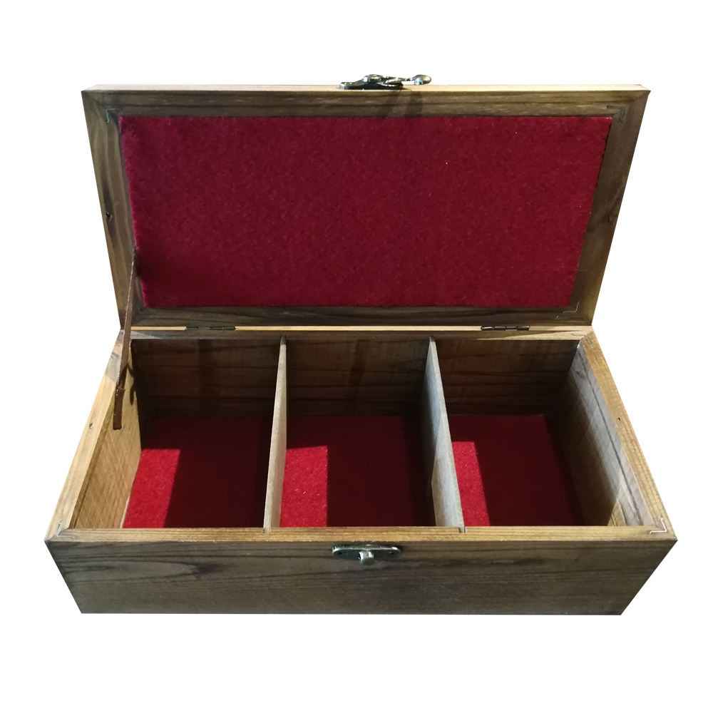 Mahsan Houten Thee-Organizer Doos – Vintage-geïnspireerde vakken