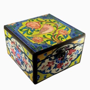 Traditionele Perzische Theedoos met Houten Kistcompartimenten