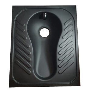Zwarte Roestvrijstalen Hurktoilet – Elegante Hurkpan