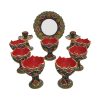 Rode Emaille Haft-sin Set voor Nowruz (Minakari)