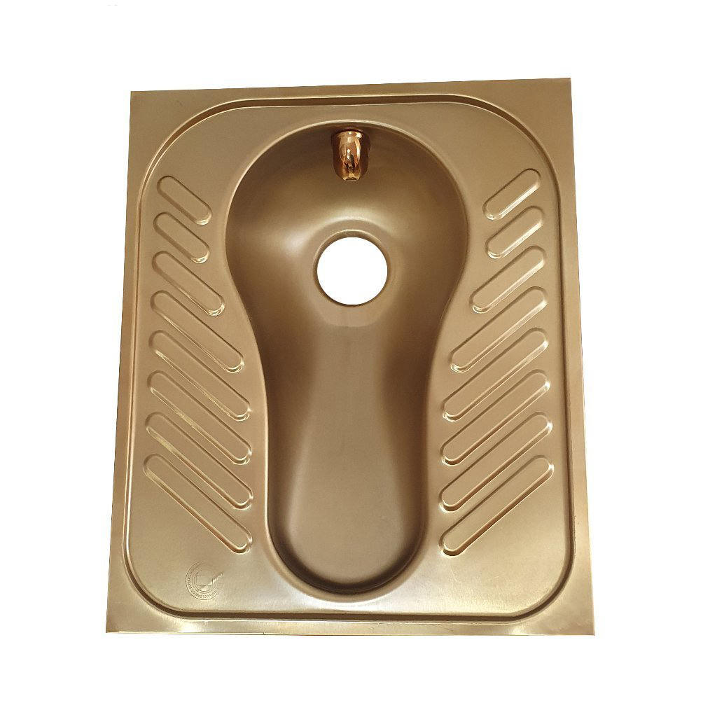 Gouden Roestvrijstalen Hurktoilet – Luxe Hurkpan