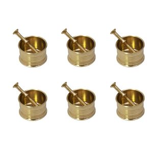 Messing Vijzel & Stamper Set Traditionele Perzische Stijl Farahani (6X)