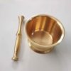 Messing Vijzel & Stamper Set Traditionele Perzische Stijl Mehrara II