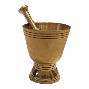 Messing Vijzel & Stamper Set Traditionele Perzische Stijl Narges II