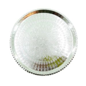 Perzische Koperen Serving Tray Traditioneel Handgehamerd Laseri
