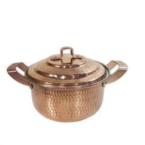 Iraanse Koperen Kookpan – Klassieke oosterse stijl (gehamerd), model Rasti