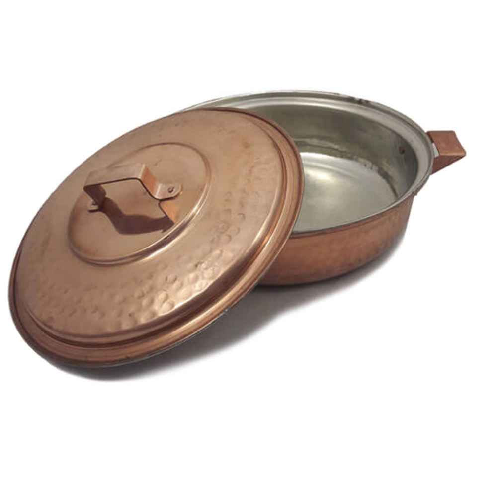 Iraanse Koperen Pannenset – Gehamerd premium design (9-delige luxe set, Sitara)
