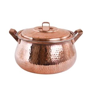 Iraanse Koperen Kookpan – Klassieke oosterse stijl (gehamerd), model Sarvi