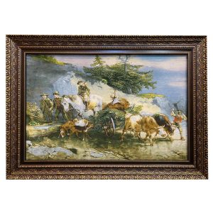 Handgeknoopte Perzische Picturale Vloerkleed uit Tabriz – Paard