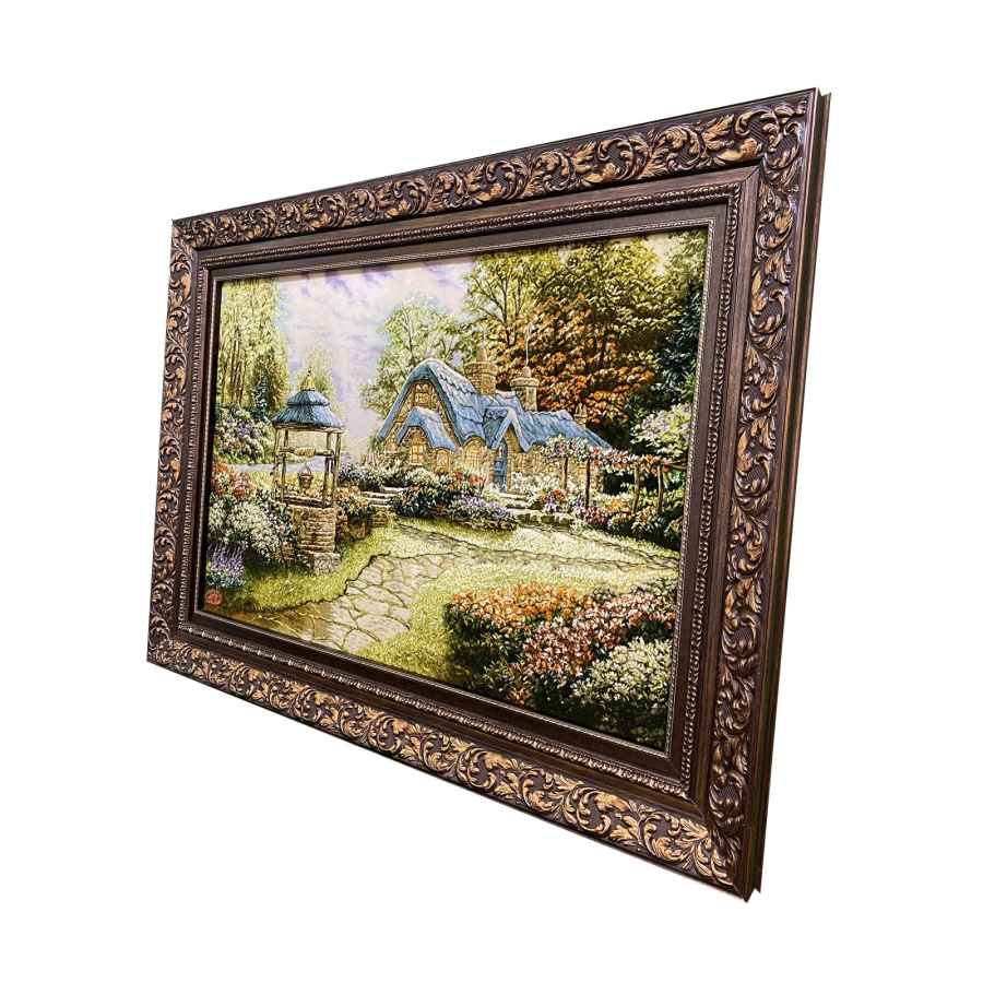 Handgeknoopte Perzische Picturale Tapis uit Tabriz Afbeeldend Baran
