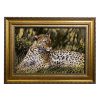 Handgeknoopte Perzische Picturale Tapis uit Tabriz Afbeeldend Cheetah