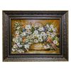 Handgeknoopte Perzische Picturale Tapis uit Tabriz Afbeeldend Bloemen
