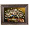 Handgeknoopte Perzische Picturale Tapis uit Tabriz Afbeeldend Golzar Bloemen