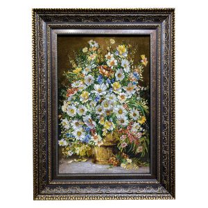 Handgeknoopte Perzische Picturale Tapis uit Tabriz Afbeeldend Bloemen