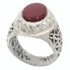 Perzische Jemenitische aqeeq zilveren ring voor heren, Kabiri