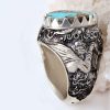 Perzische Zilveren Ring voor Mannen met Neyshabur Turquoise Ashura
