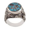 Perzische Zilveren Ring voor Mannen met Neyshabur Turquoise Ashura