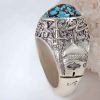 Perzische Zilveren Ring voor Mannen met Neyshabur Turquoise Imam Reza