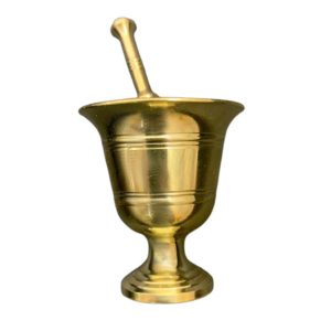 Messing Vijzel & Stamper Set Traditionele Perzische Stijl Golnaz