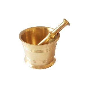 Messing Vijzel & Stamper Set Traditionele Perzische Stijl Kabir