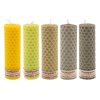 Set van 5 Bijenwas Pilarenkaarsen Kleurrijk II – Geel (Set van 2)