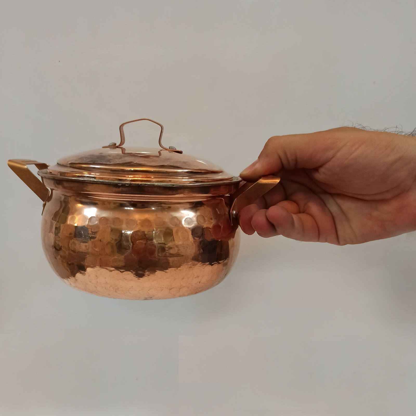 Iraanse Koperen Kookpan – Traditionele ambachtelijke pan, model Shin