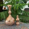 Decoratieve Koperen Fles Handgemaakt Gehammert Sevda