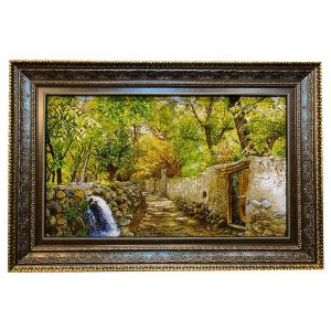 Handgeknoopte Perzische Picturale Vloerkleed uit Tabriz – Tuin