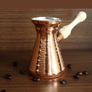 Turkse Koffiepot Kia – Gehamerd Koper (1-2 Kopjes)