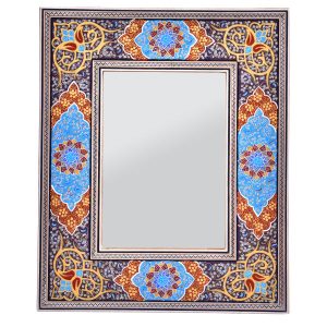 Perzische Houten Spiegel – Khatamkari Model Mahoor