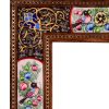 Perzische Houten Spiegel – Pauw Khatamkari Ontwerp