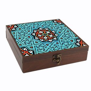 Blauwe Kashi Thee Organizer – Traditionele Doos
