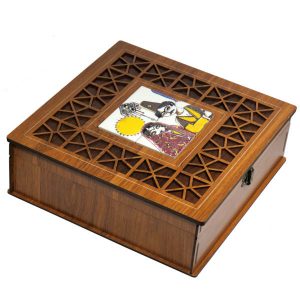 Luxe Houten Thee & Snack Organizer – Love Edition