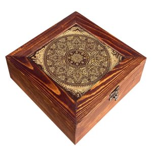 Houten Theedoos Organizer – Mandala Design