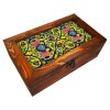 Gele Houten Thee- & Lekkerrijenbox – Organizer met interne tussenschotten