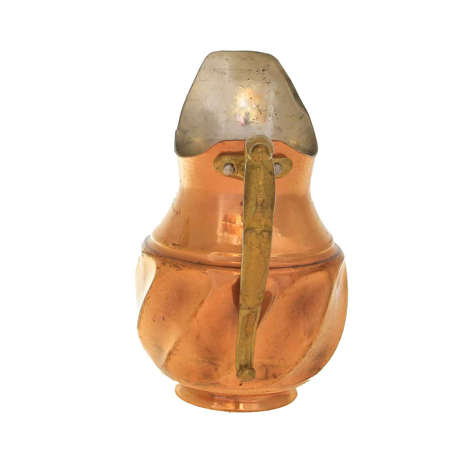 Perzische Koperen Kan Traditioneel Gehammert Zon