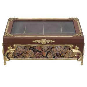 Lichtbruine Thee Organizer – Houten Doos met Compartimenten