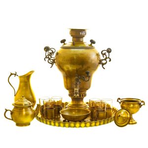 Perzische koperen samovar decoratieve houtskool theemaker 10-Liter