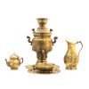 Perzische koperen samovar decoratieve houtskool theemaker Floral Motifs 3-Liter