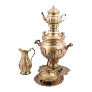 Perzische koperen samovar decoratieve houtskool theemaker 3-Liter