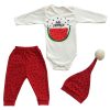 3-delige Yalda Babykledingset Model Blij Rood