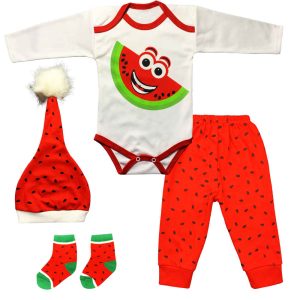 4-delige Yalda Babykledingset Model Blije Watermeloen