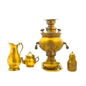 Perzische koperen samovar decoratieve houtskool theemaker 6-Liter