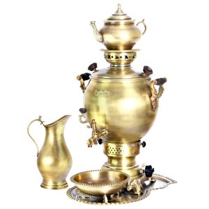 Perzische koperen gassamovar traditionele design theemaker 6-Liter