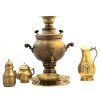 Perzische koperen samovar decoratieve houtskool theemaker Floral Motifs 6-Liter
