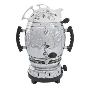 Gas Samovar Theemaker met Theepot Bloemenmotieven 6-Liter